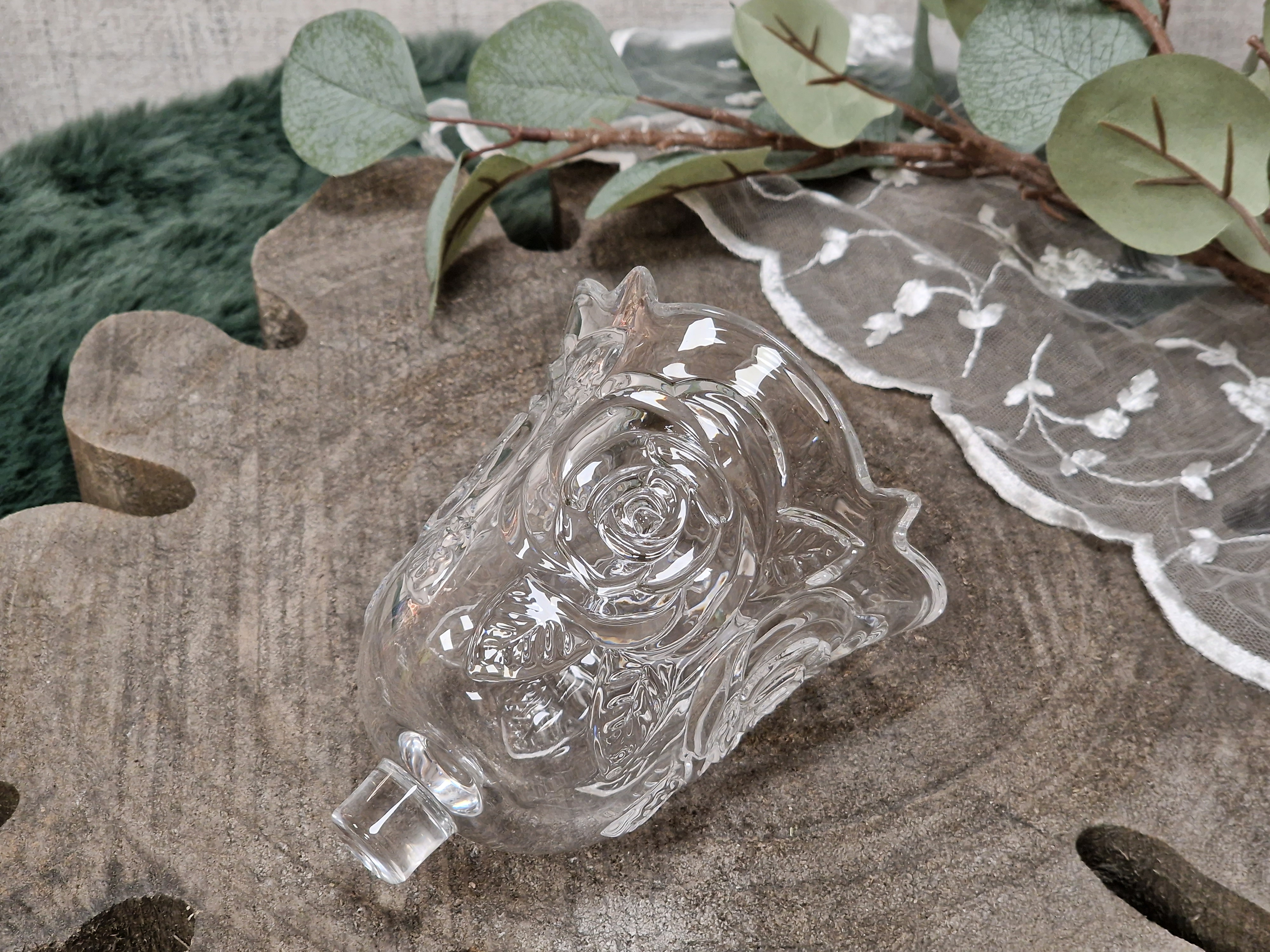 KRÖMER Teelichtaufsatz, Windlichtaufsatz, Aufsatzglas  "ROSE" für Kerzenleuchter – Glasaufsatz – Teelichtglas – Kerzenglas klar   für Kerzenständer    