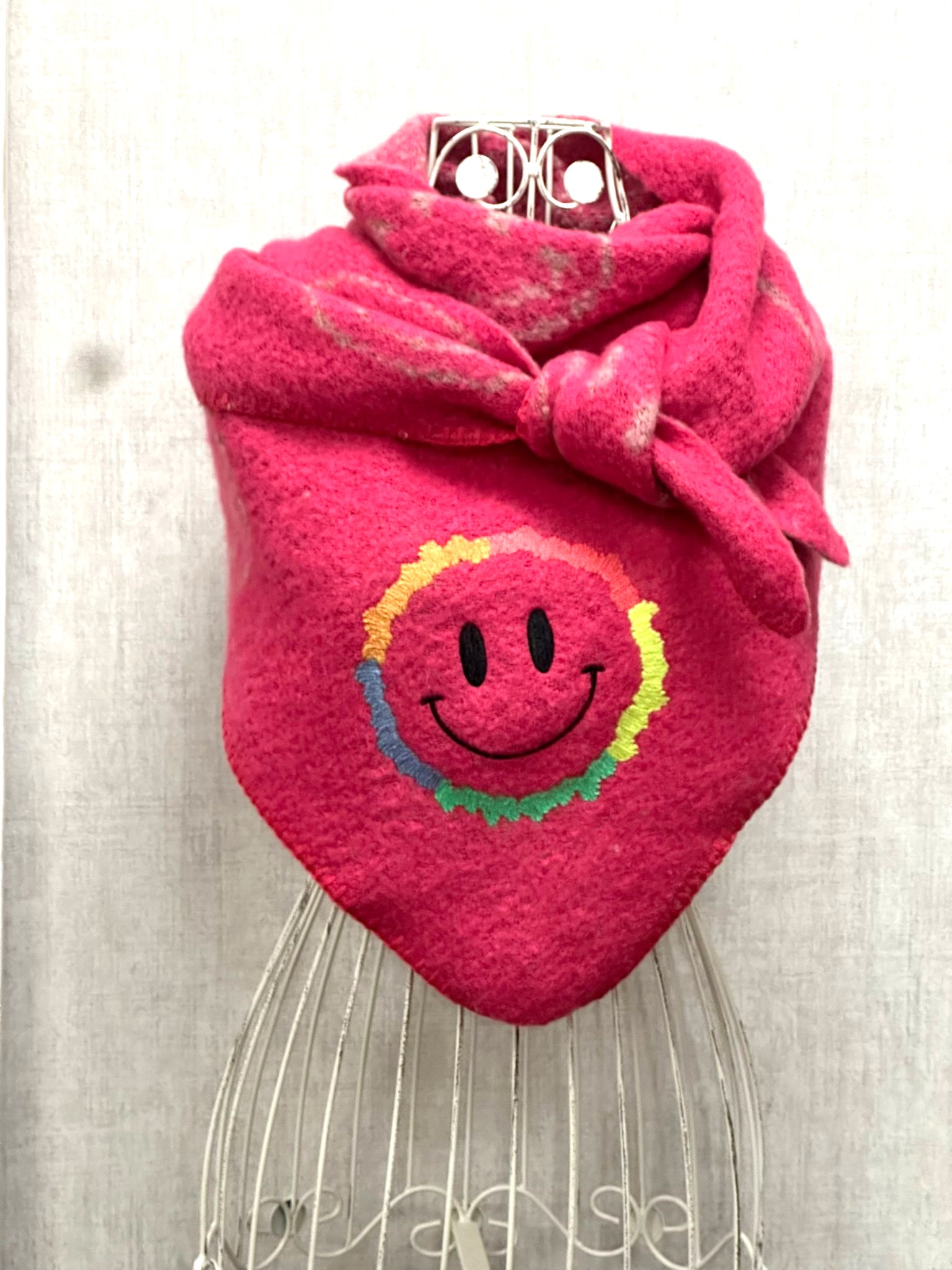 Damen Dreieckstuch "SMILE" – Dreiecksschal – Winterschal flauschig  