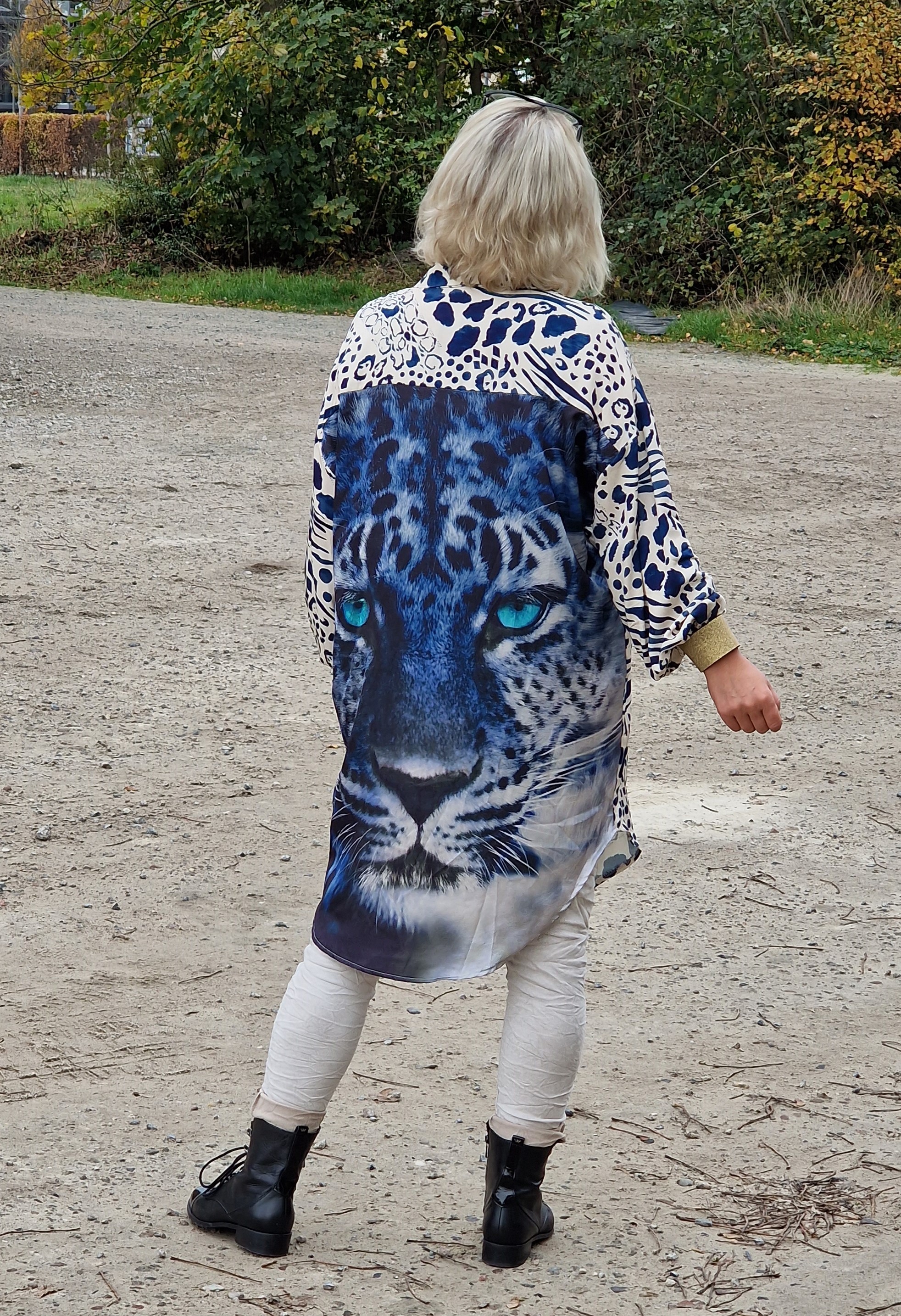 Oversized Hemd – Longhemd – lange Hemd – „Leoparden -Print“ 